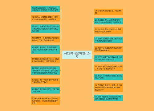 人教版高一数学定理大全(2) 人教版高一数学定理大全(2)