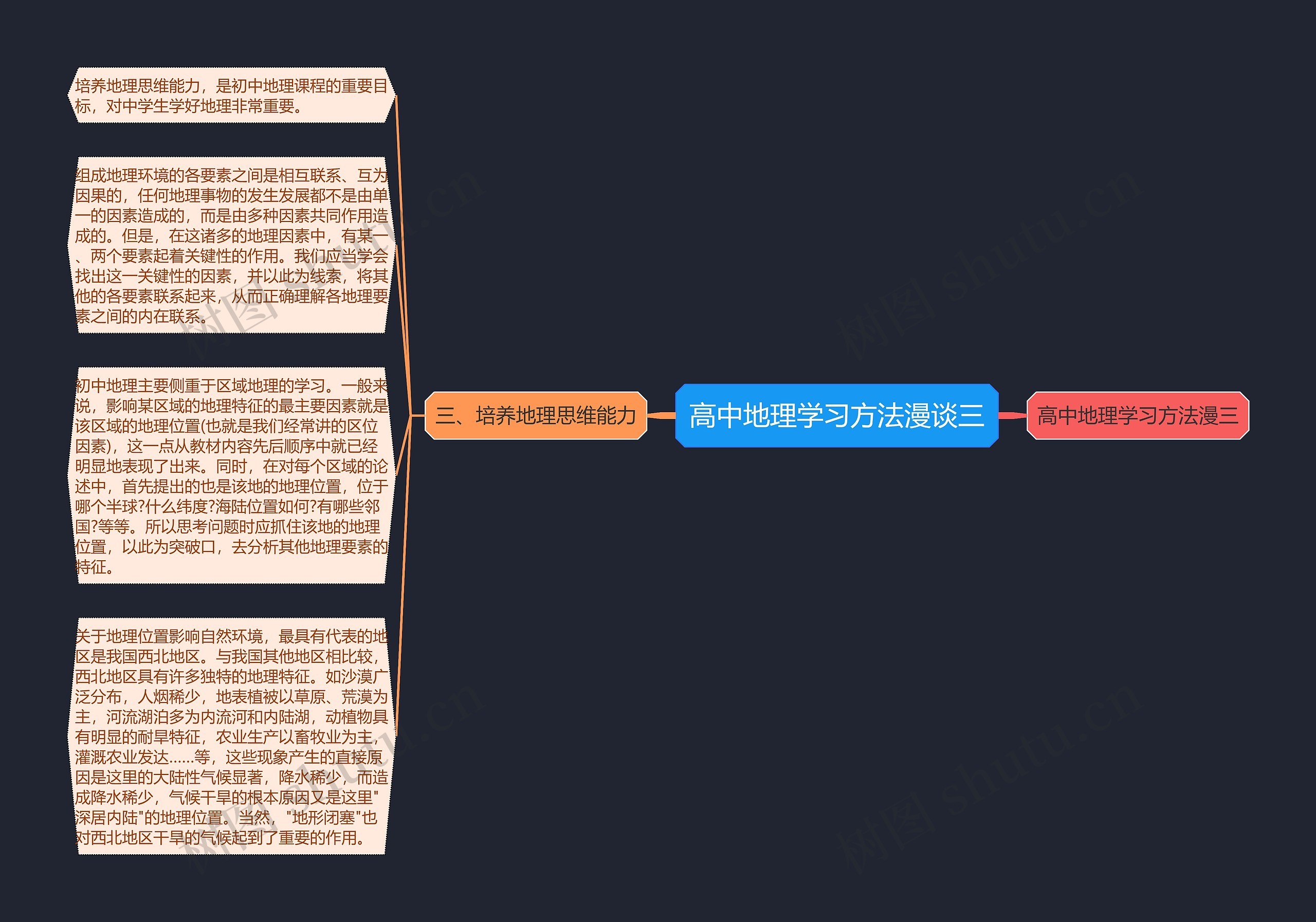 高中地理学习方法漫谈三