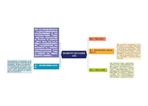 高中数学学习的方法具体介绍