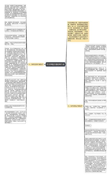 作文审题立意的两个点思维导图_编号c2924652-TreeMind树图