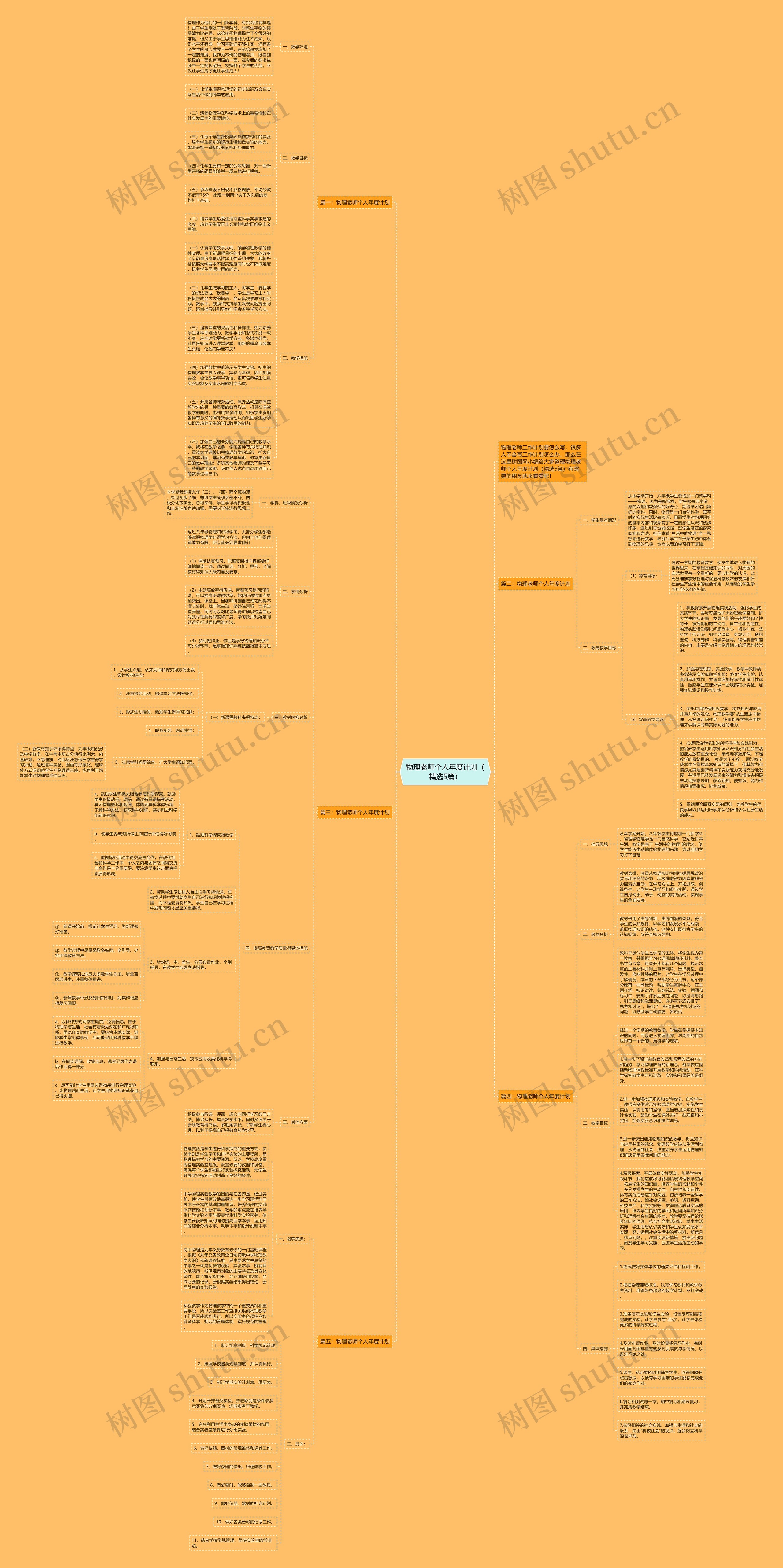 物理老师个人年度计划（精选5篇）思维导图