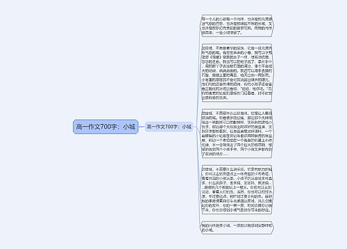 高一作文700字：小城