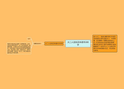 大二入党转正申请书300字