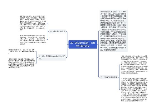 高一语文学习方法：怎样学好高中语文