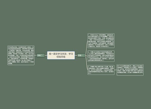 高一语文学习方法：学习经验总结