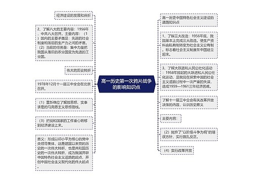 高一历史第一次鸦片战争的影响知识点