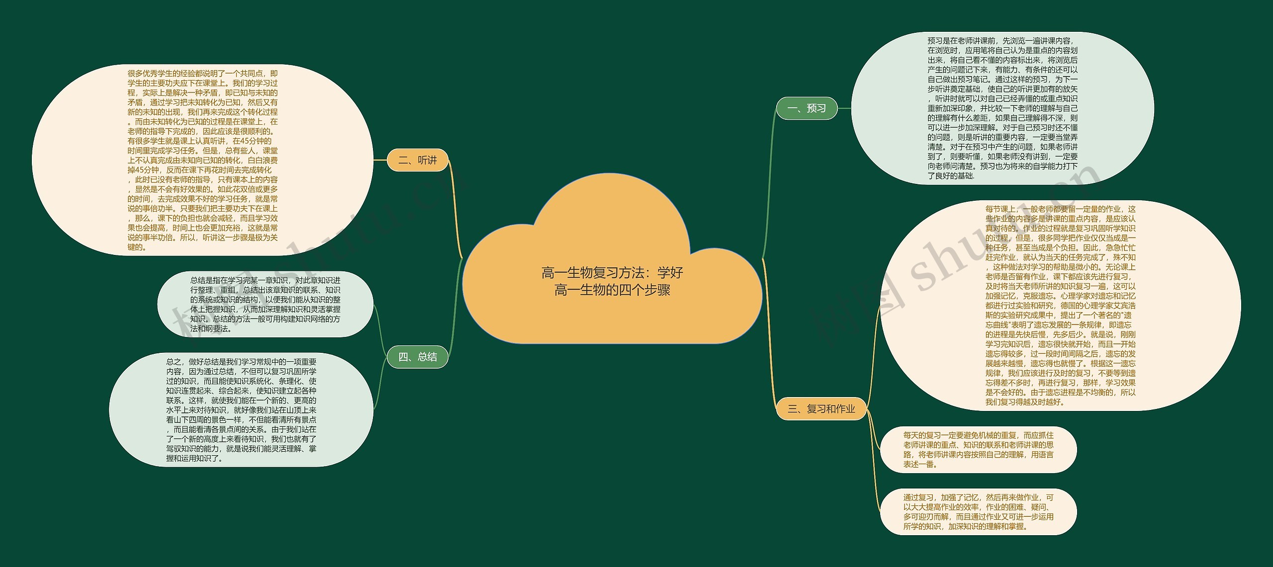 高一生物复习方法：学好高一生物的四个步骤