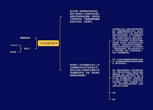 工作自我检查书