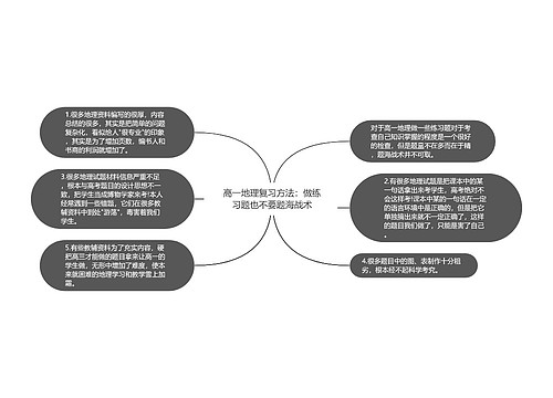 高一地理复习方法：做练习题也不要题海战术