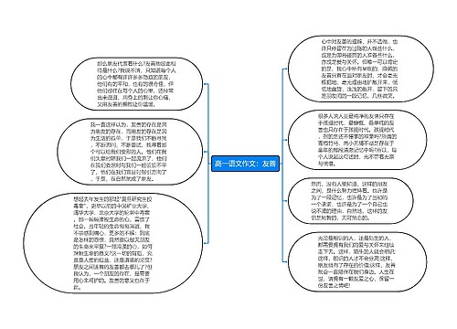 高一语文作文：友善