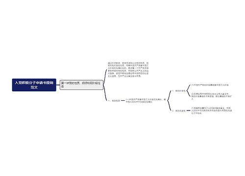 入党积极分子申请书提纲范文