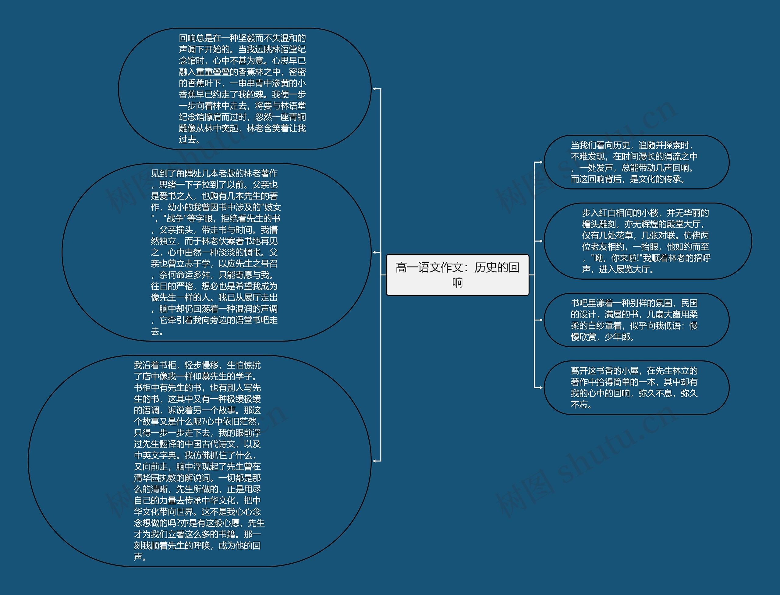 高一语文作文：历史的回响思维导图