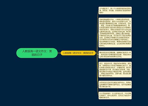 人教版高一语文作文：美丽的日子