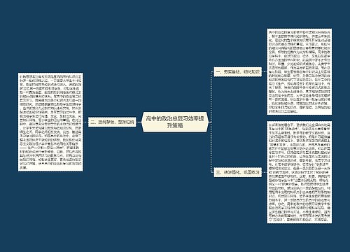高中的政治总复习效率提升策略