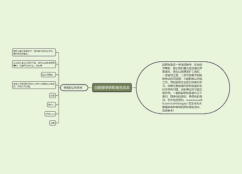 出国留学辞职报告范本