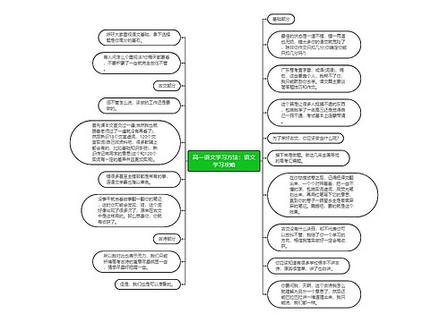 高一语文学习方法：语文学习攻略