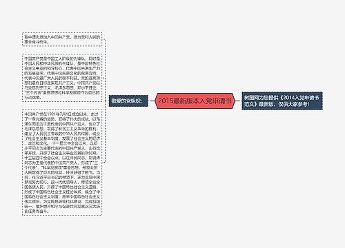 2015最新版本入党申请书