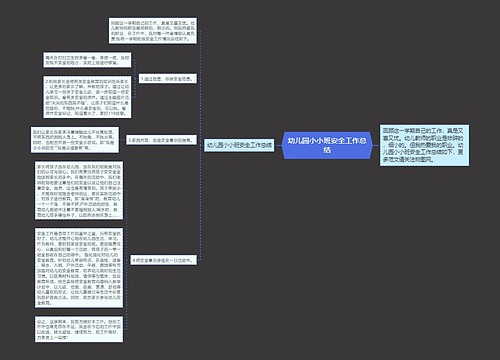 幼儿园小小班安全工作总结
