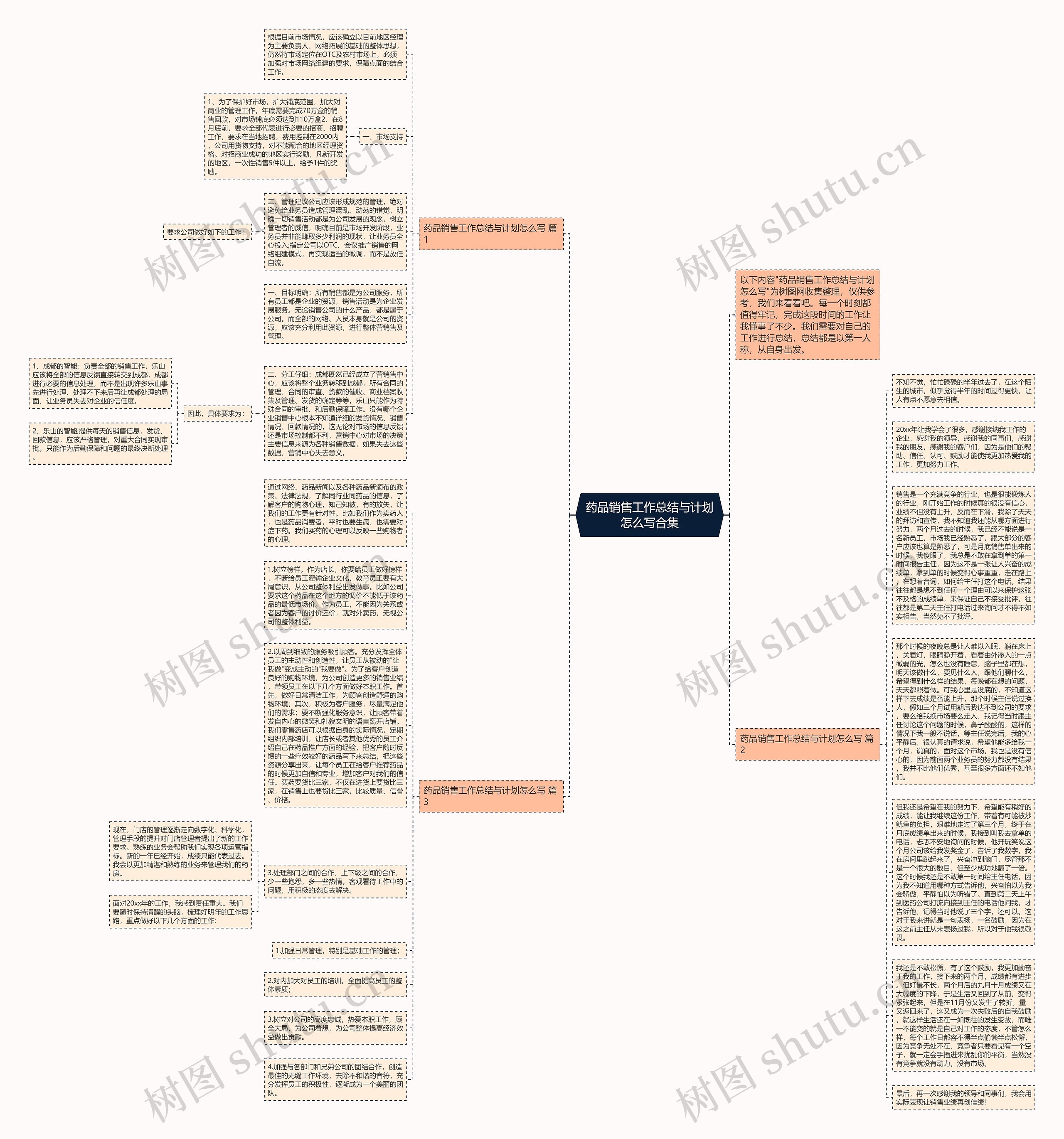 药品销售工作总结与计划怎么写合集思维导图