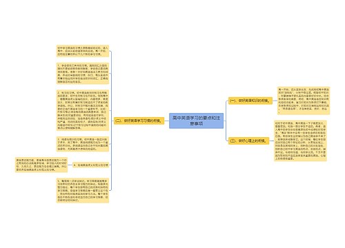 高中英语学习的要点和注意事项