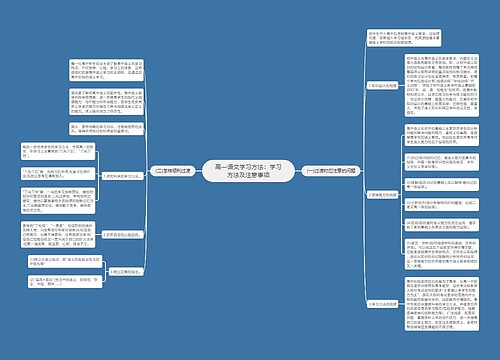 高一语文学习方法：学习方法及注意事项