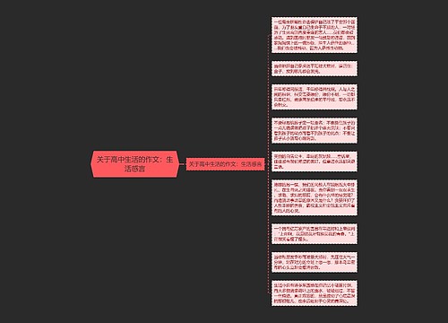 关于高中生活的作文：生活感言