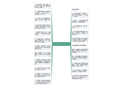 高中地理必背考点汇总(2)