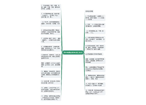 高中地理必背考点汇总(2)