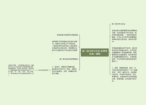 高一语文学习方法-如何学好高一课程