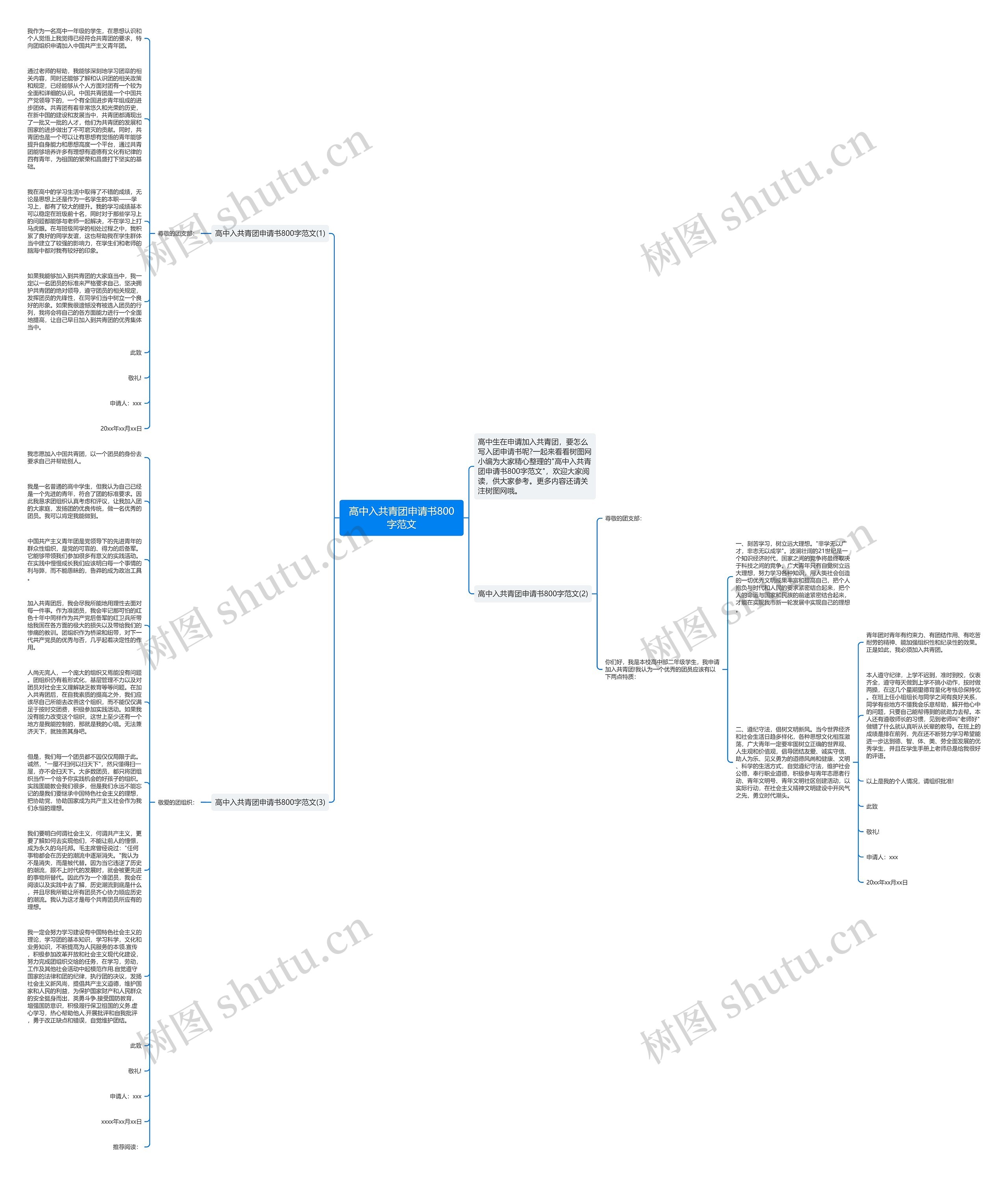 高中入共青团申请书800字范文