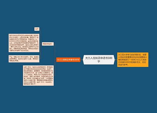 大三入党转正申请书300字