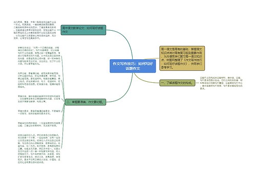 作文写作技巧：如何写好话题作文