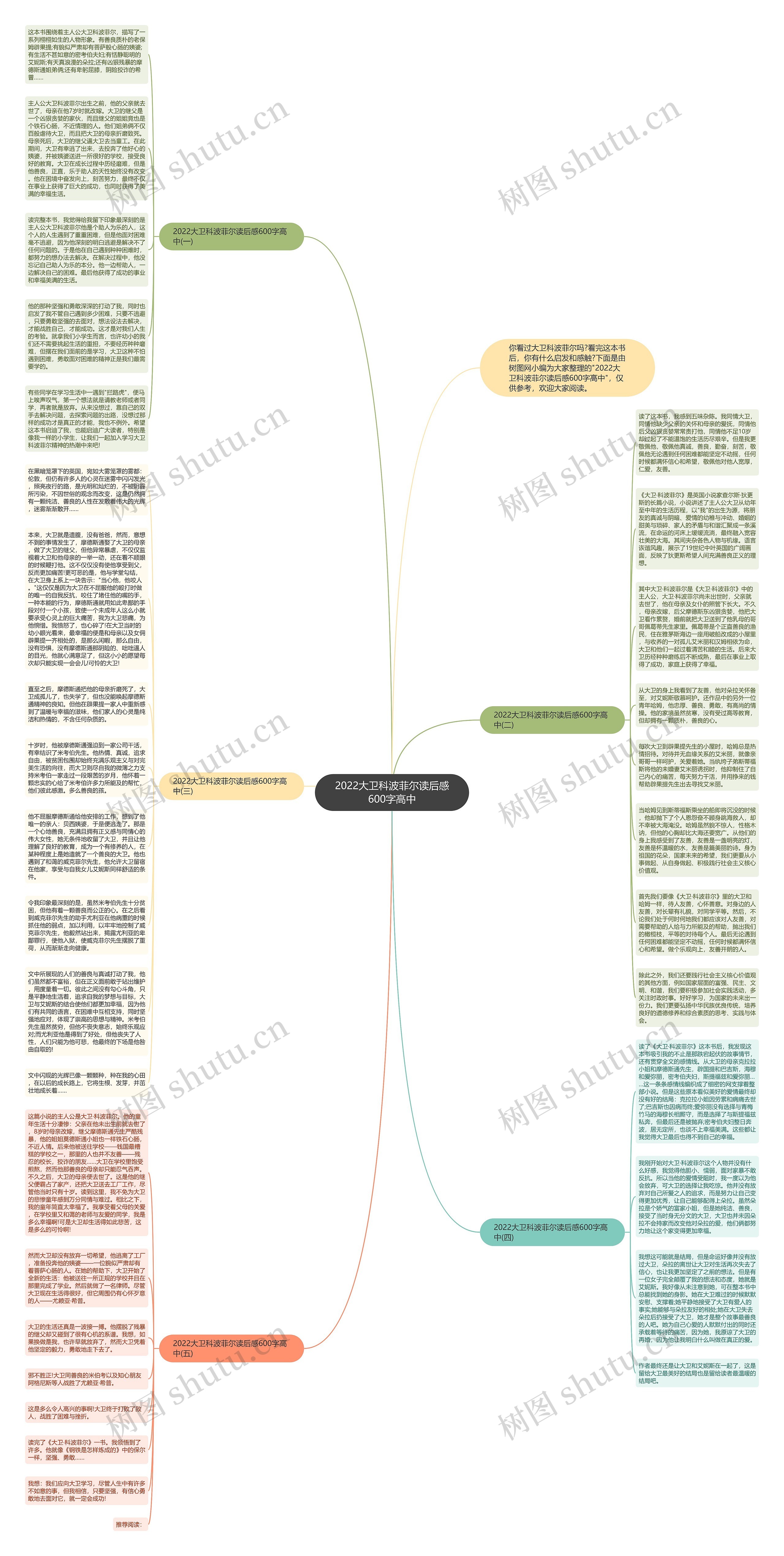 2022大卫科波菲尔读后感600字高中思维导图