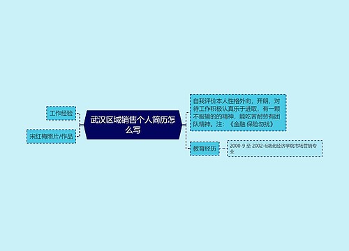 武汉区域销售个人简历怎么写