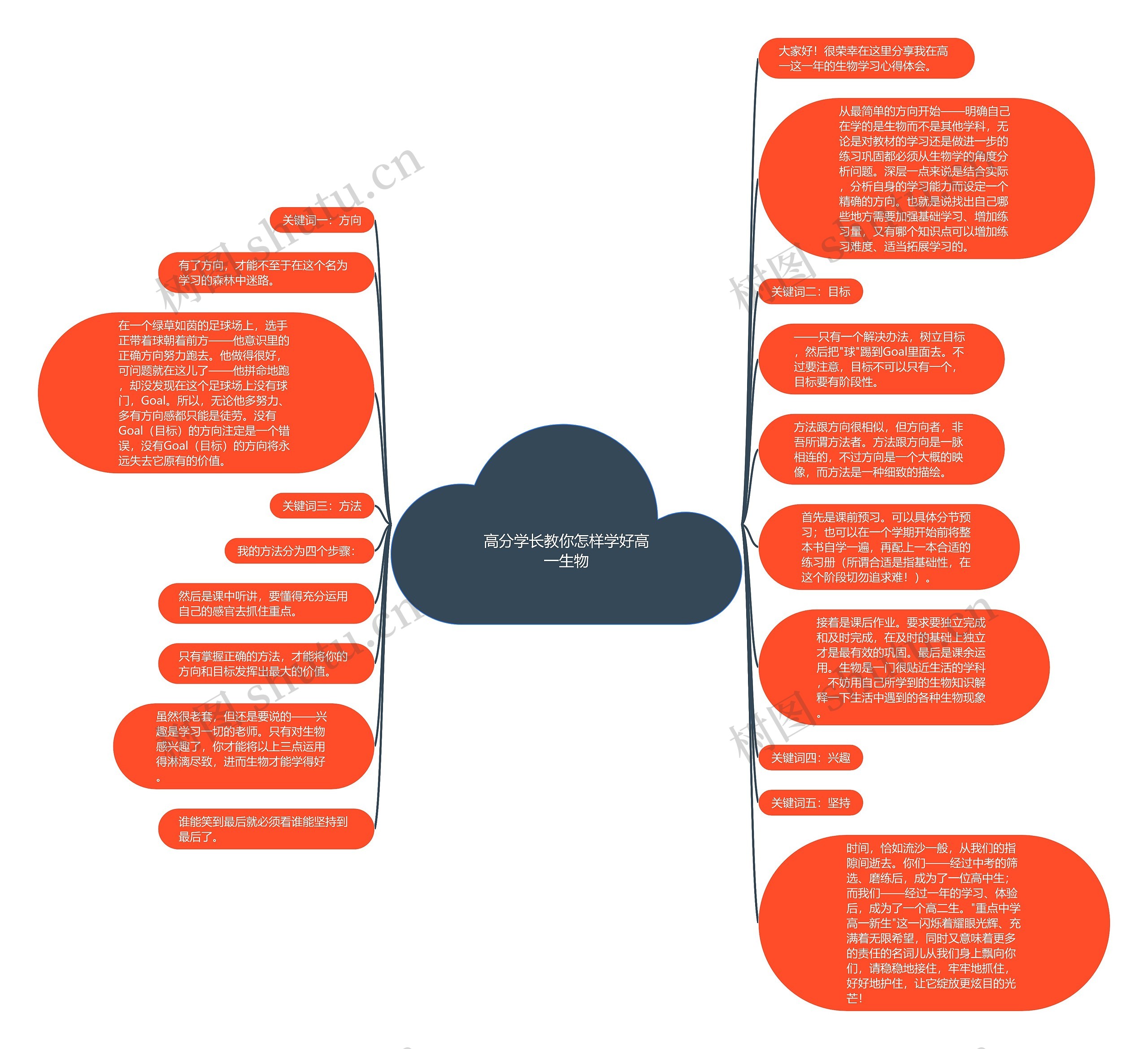 高分学长教你怎样学好高一生物思维导图