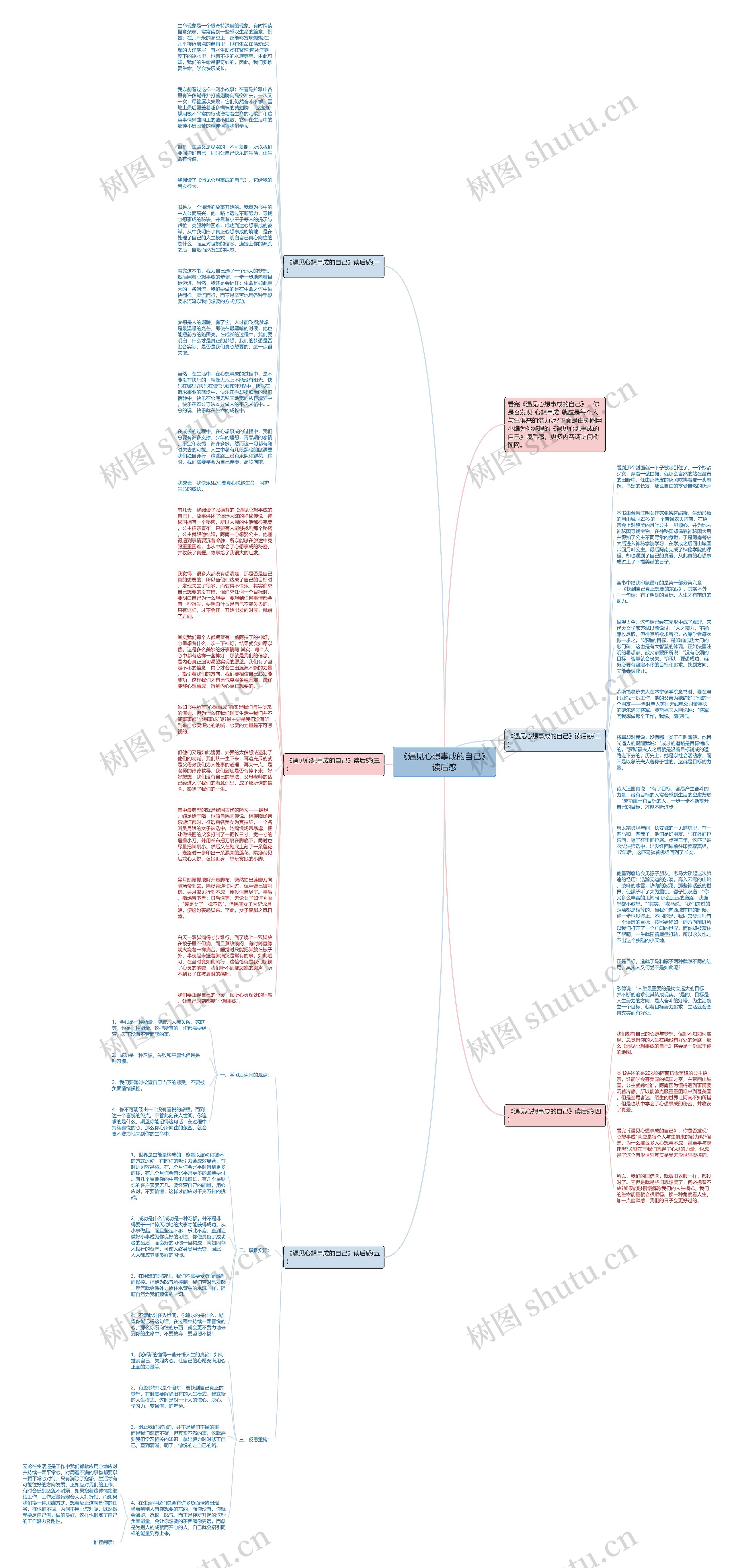 《遇见心想事成的自己》读后感思维导图