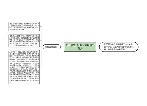 大一学生: 标准入党申请书范文