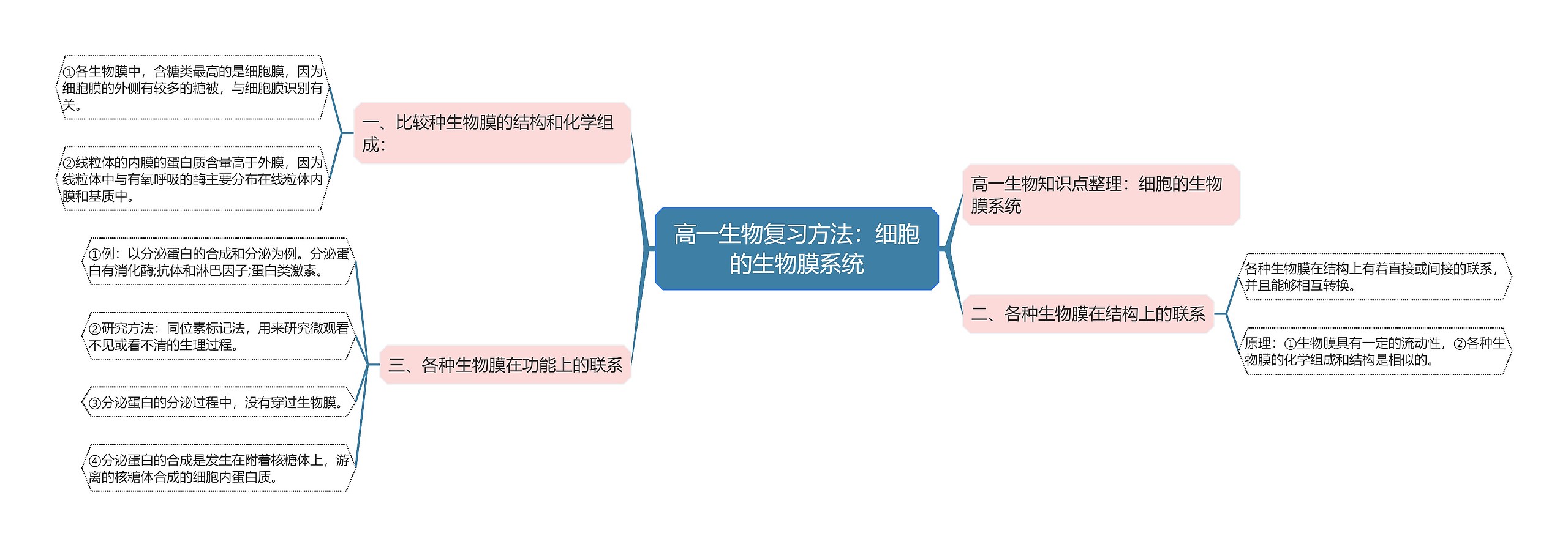 高一生物复习方法：细胞的生物膜系统