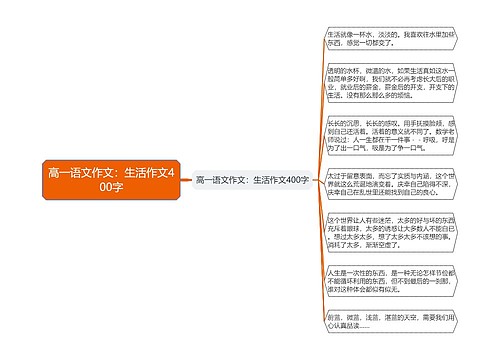 高一语文作文：生活作文400字