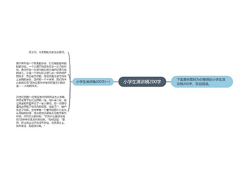 小学生演讲稿200字