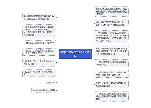 高中生物易错知识点汇总(12)