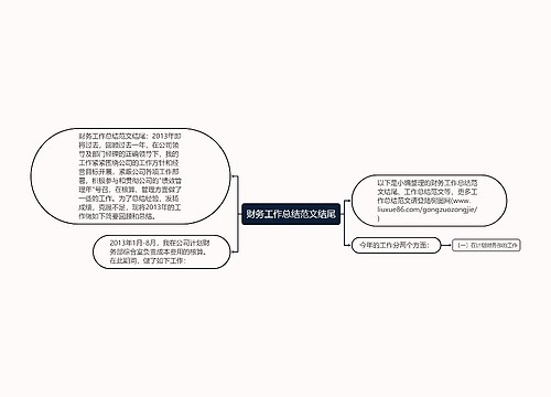 财务工作总结范文结尾