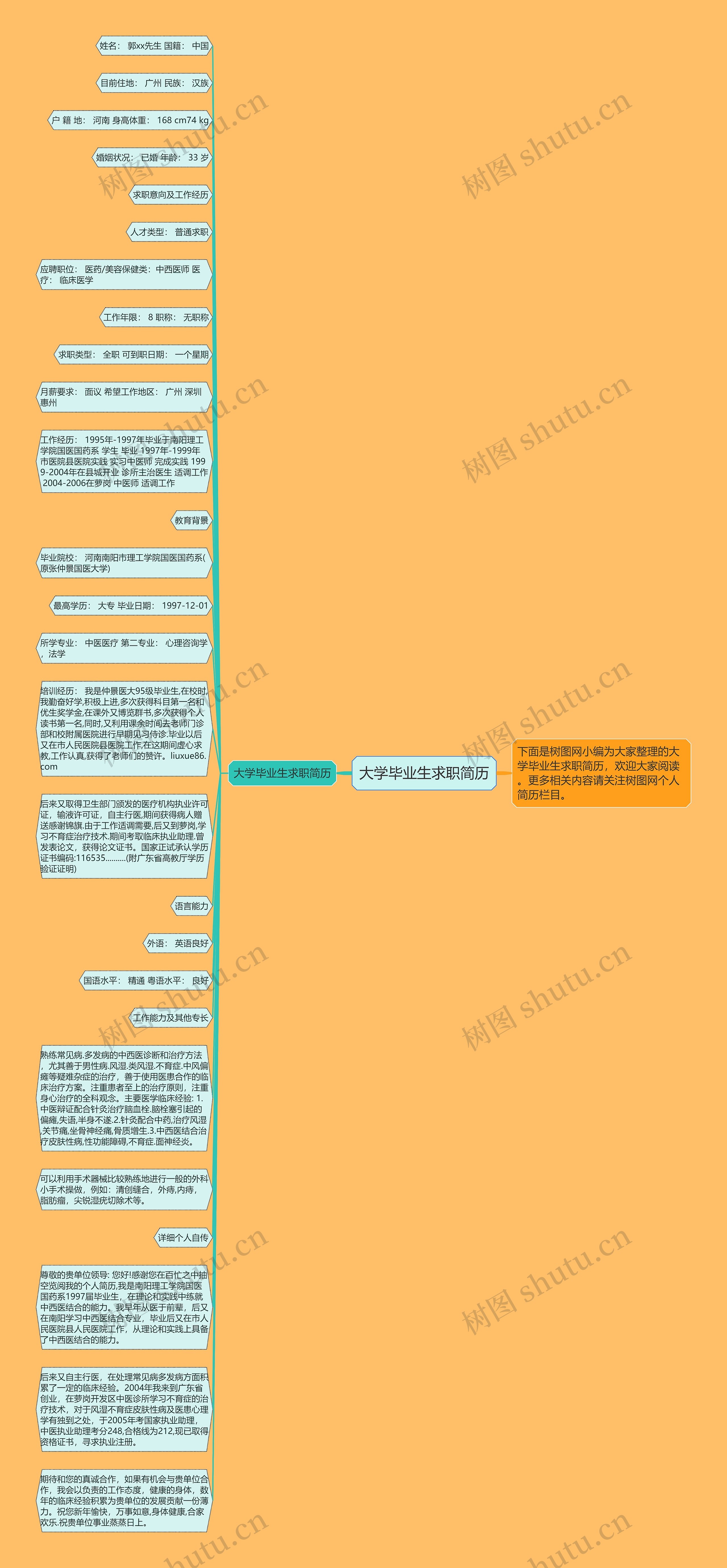 大学毕业生求职简历