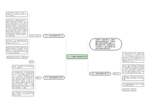 六一儿童节发言稿200字