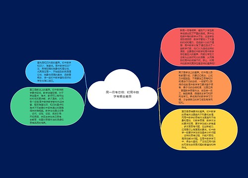 高一月考总结:初高中数学有哪些差异 高一月考总结:初高中数学有哪些差异