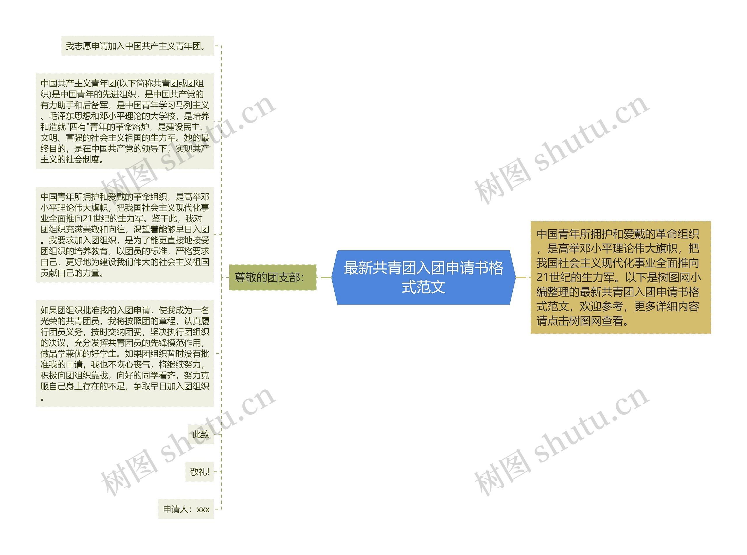 最新共青团入团申请书格式范文