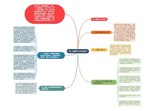 高一地理学习方法指导