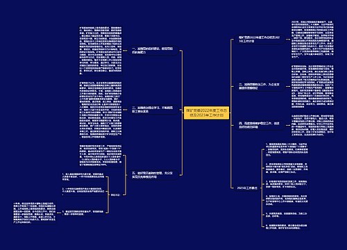 煤矿党委2022年度工作总结及2023年工作计划