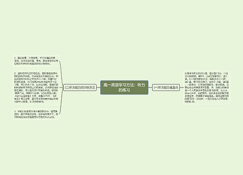 高一英语学习方法：听力的练习