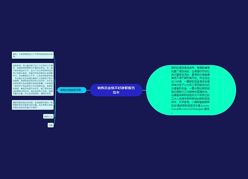 销售员业绩不好辞职报告范本